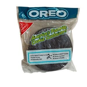 NEW Vintage Nabisco 1998 Oreo Cookie Container Sturdy Durable Holder Flip Top